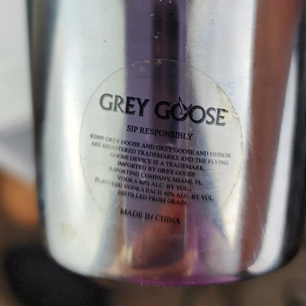 Grey Goose Stainless Steel Cocktail Shaker Barware
